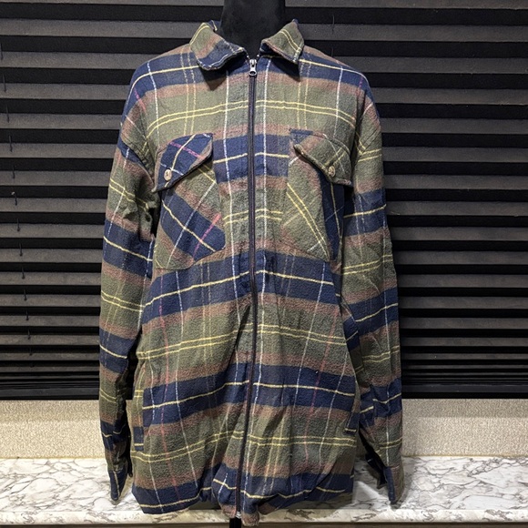 Northern Expedition Limited Other - Northern Expedition Limited Men’s Green Plaid Heavyweight Zip Front Flannel MED